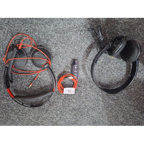 95 - Skull candy Headphones, PLT Headphones and a Phone Answer Attachment