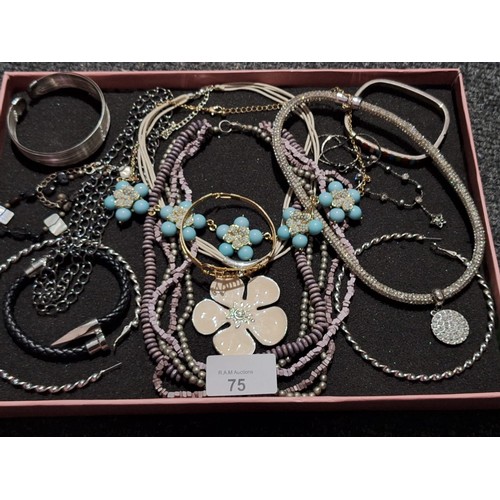 75 - Super Lot Of fashion and Vintage Jewellery To Include Enamelled Etc