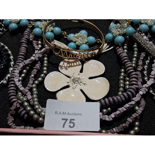 75 - Super Lot Of fashion and Vintage Jewellery To Include Enamelled Etc