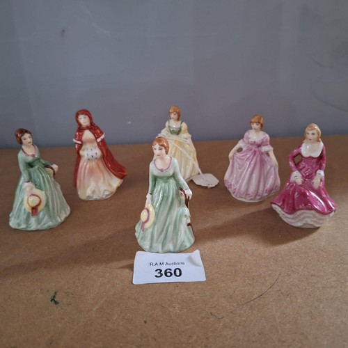 Miniature Lady Figurines x6