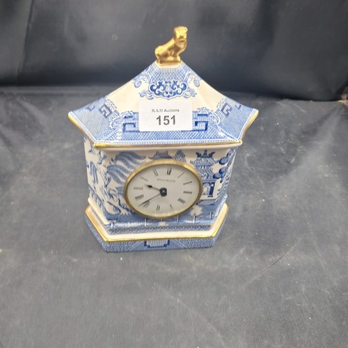 Rare Wedgewood Exclusive Willow Clock Fully Marked