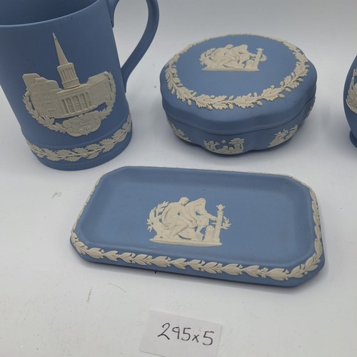 295 - Assorted Wedgewood Blue Jasper Items x5