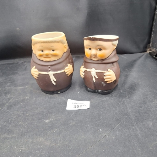 309 - GOEBEL MONK TANKARDS X2