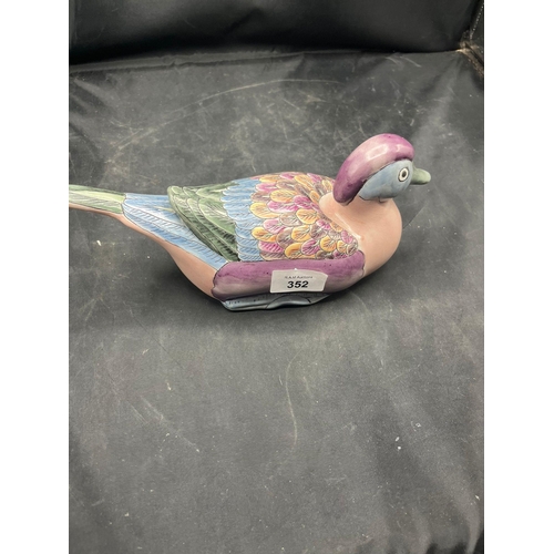 352 - Oriental Hand Painted Duck Ornament