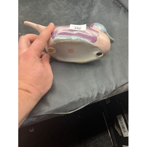 352 - Oriental Hand Painted Duck Ornament