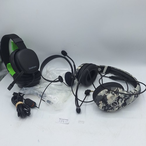 338 - GAMING HEADPHONES AND LEADS X3