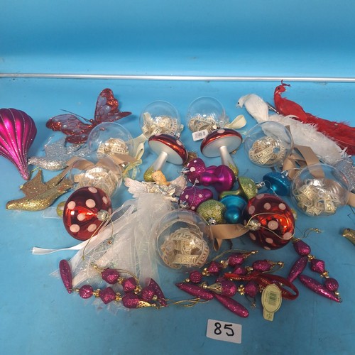 85 - Box Of Christmas Decorations To Include Waterford and Others