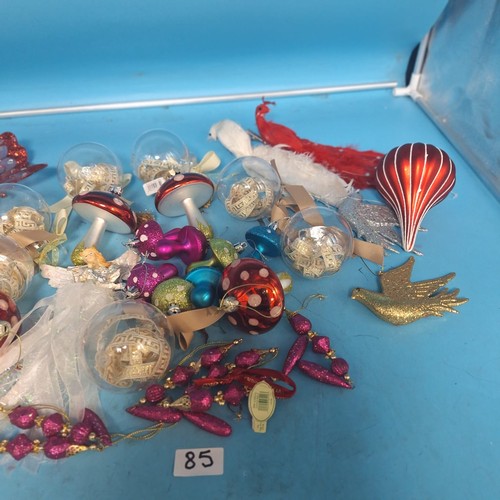 85 - Box Of Christmas Decorations To Include Waterford and Others