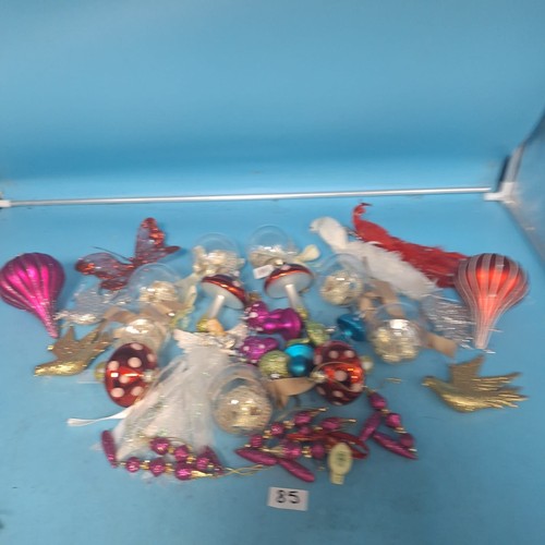 85 - Box Of Christmas Decorations To Include Waterford and Others