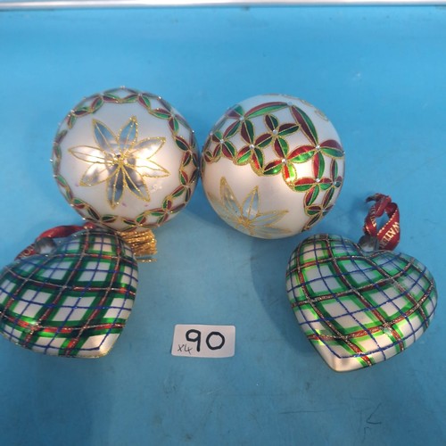 90 - Waterford Decorations x4