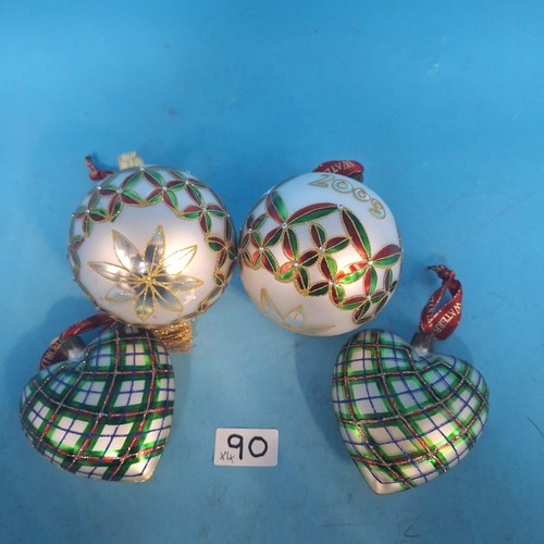 90 - Waterford Decorations x4