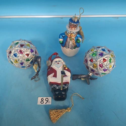 89 - Waterford Decorations x4