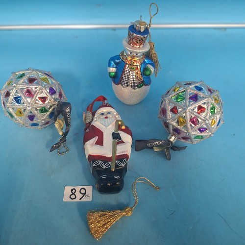 89 - Waterford Decorations x4