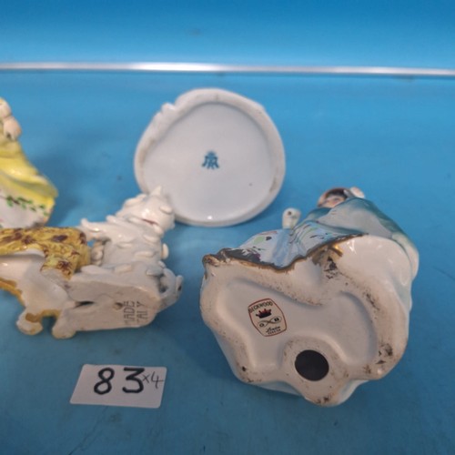 83 - Vintage Beckwood London Figures x2, Italian Cat and an Italian Figure