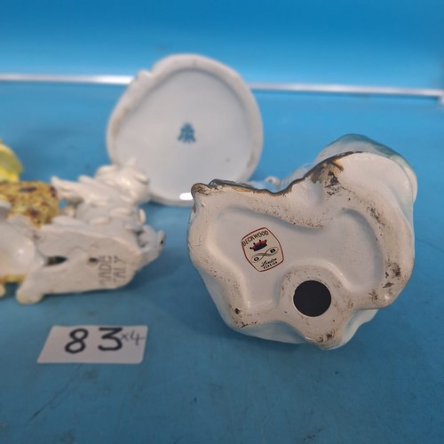 83 - Vintage Beckwood London Figures x2, Italian Cat and an Italian Figure