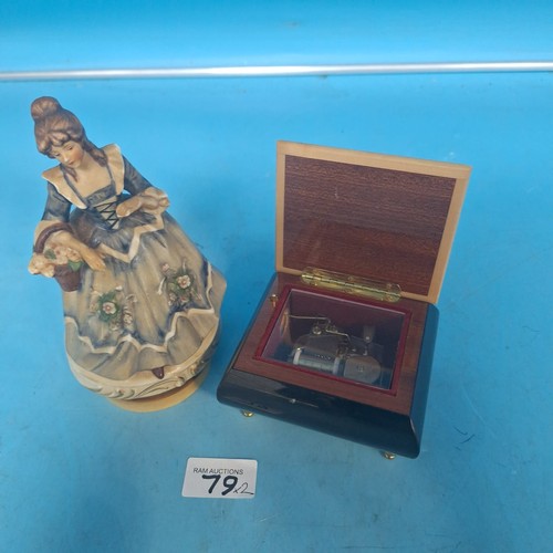 79 - Musical Figurine and a Musical Box