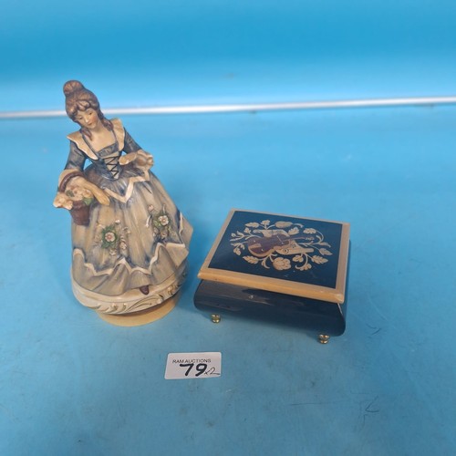 79 - Musical Figurine and a Musical Box