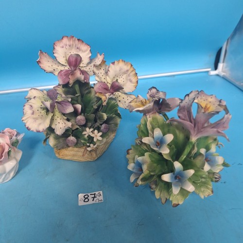 87 - Vintage Rare Capodimonte x3