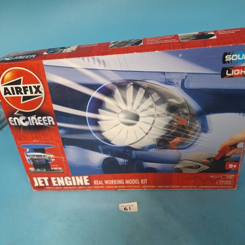 61 - Boxed Airfix Jet Engine Model Kit With Working Light and Sound