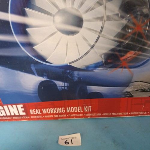 61 - Boxed Airfix Jet Engine Model Kit With Working Light and Sound