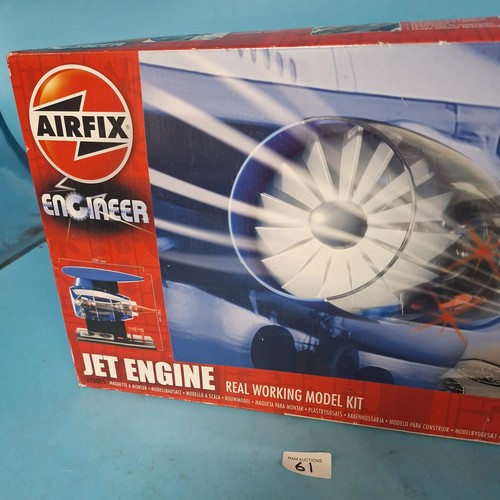 61 - Boxed Airfix Jet Engine Model Kit With Working Light and Sound