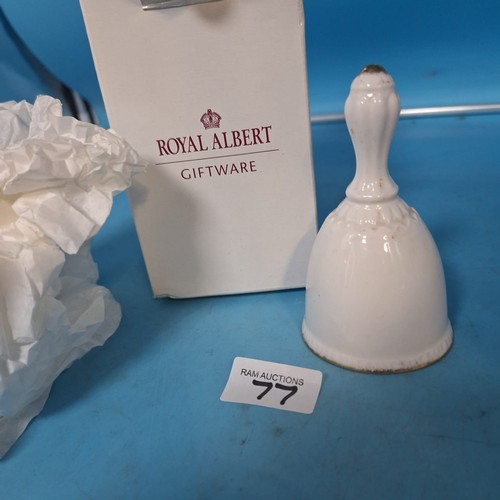 77 - Boxed Royal Albert Giftware Bell
