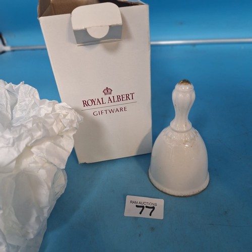 77 - Boxed Royal Albert Giftware Bell