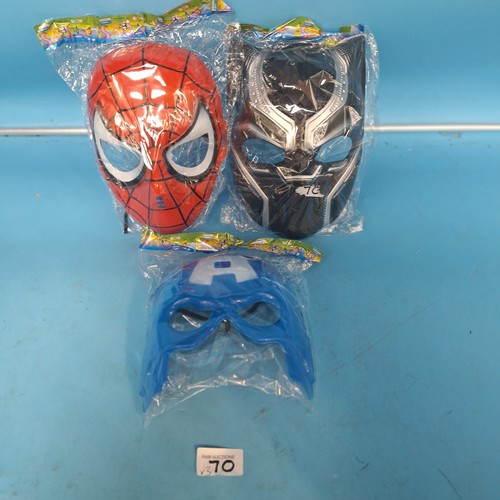 70 - New In Packs Avengers Masks x3