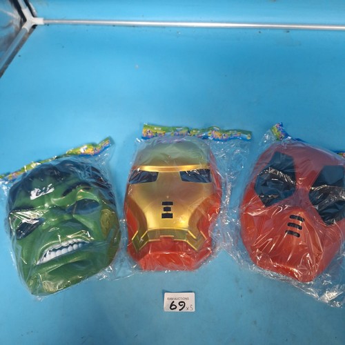 69 - New In Packs Avengers Masks x3