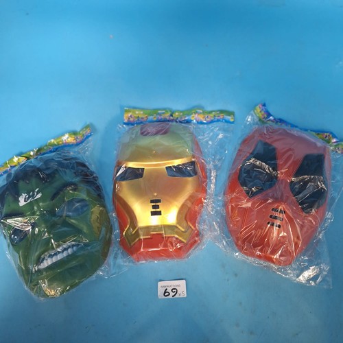 69 - New In Packs Avengers Masks x3