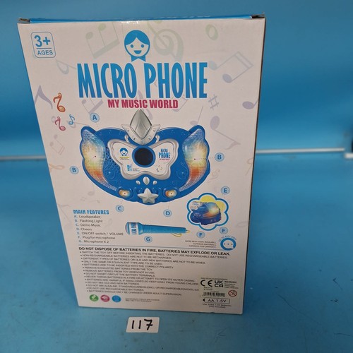 117 - Kiddies Music Flashing Light Microphone