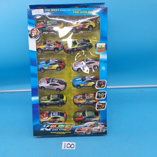 100 - Box Of 12 Assorted Racing Cars