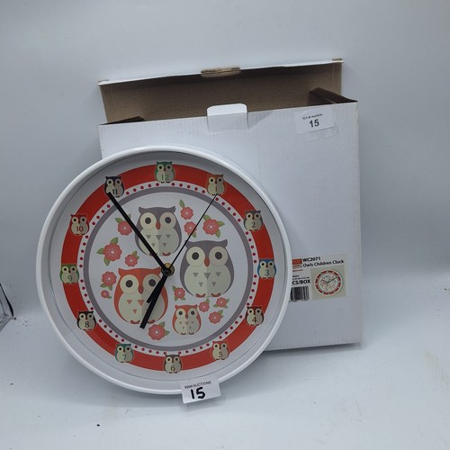 15 - Children's Owl Clock