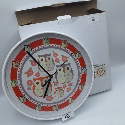 15 - Children's Owl Clock
