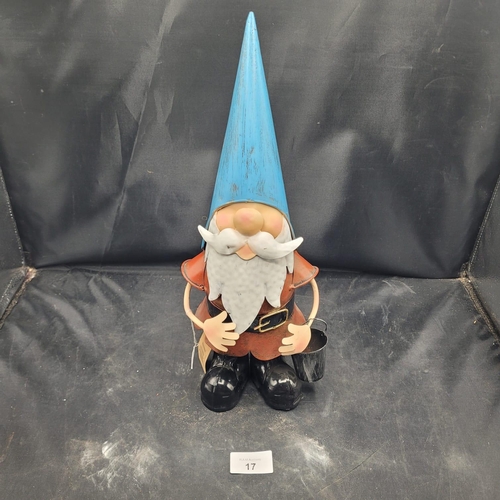 17 - Alpine Corporation Metal Garden Gnome with Pail