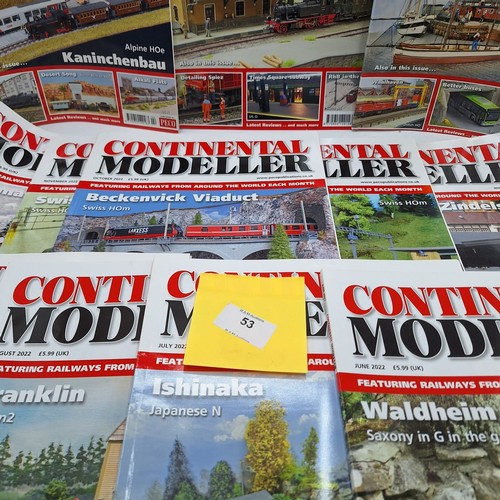 53 - One Year Continental Railway Magazines x12