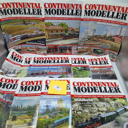 53 - One Year Continental Railway Magazines x12