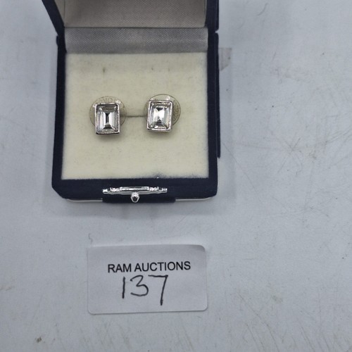 137 - BOXED SWAROVSKI EARRINGS