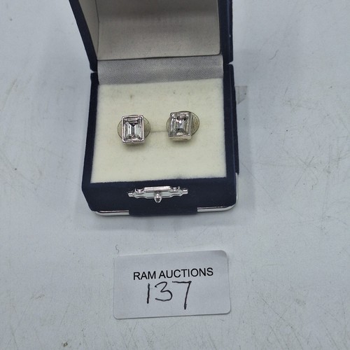 137 - BOXED SWAROVSKI EARRINGS