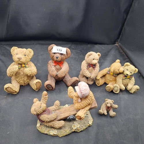 139 - Collectable Beau Bears x6 With Labels