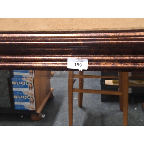 159 - Framed Mirror 4ft x 2.5ft With Bevelled Glass