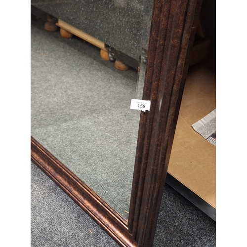 159 - Framed Mirror 4ft x 2.5ft With Bevelled Glass