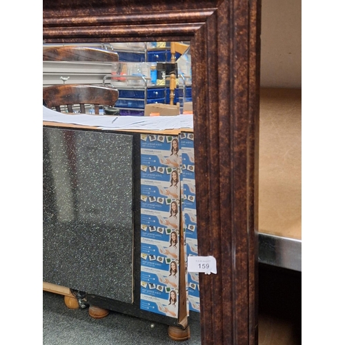 159 - Framed Mirror 4ft x 2.5ft With Bevelled Glass