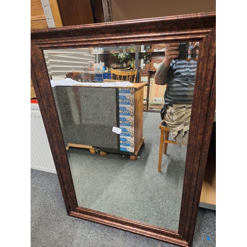 159 - Framed Mirror 4ft x 2.5ft With Bevelled Glass