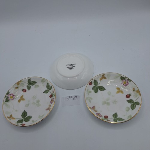 169 - Wedgewood Wild Strawberry Coasters x3