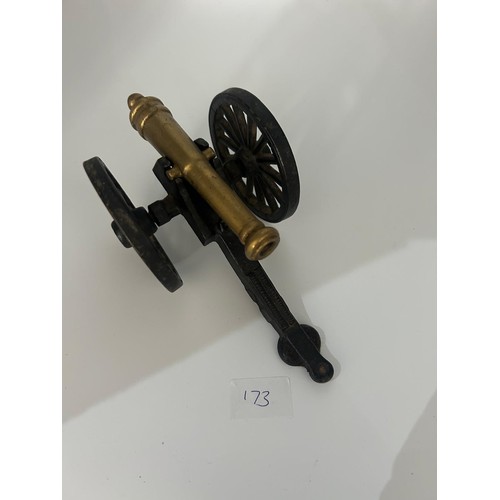 173 - Cast Iron and Brass Cannon