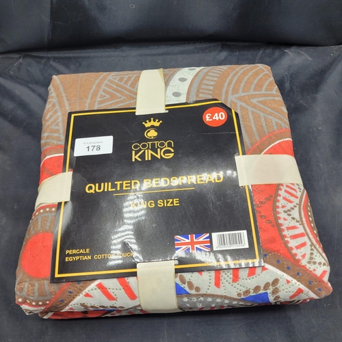 178 - A Cotton King King Size Quilted Bedspread