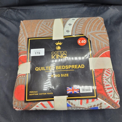 178 - A Cotton King King Size Quilted Bedspread