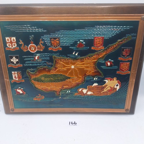 166 - Copper Coloured Plaque Cyprus