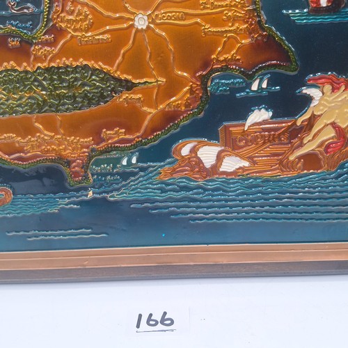 166 - Copper Coloured Plaque Cyprus